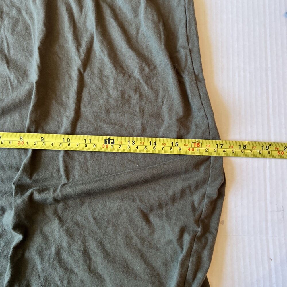 James Perse Sz 2 Olive Button Midi/Maxi Dress V-neck Cotton/see Details - Picture 5 of 11